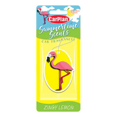 Carplan Flamingo Zingy Lemon Hanging Air Freshener