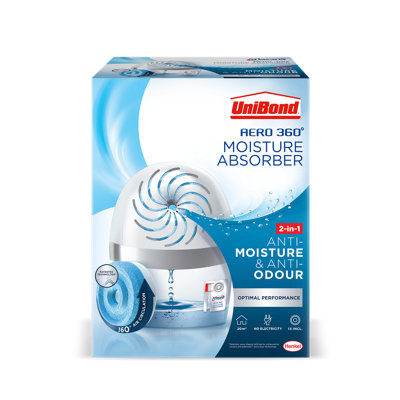 UniBond AERO 360 Moisture Absorber, Ultra-Absorbent Dehumidifier with Refill Tab - Dehumidifier