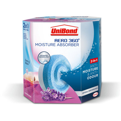 Unibond Aero 360 Lavender Moisture Absorbing Refill, Pack Of 2