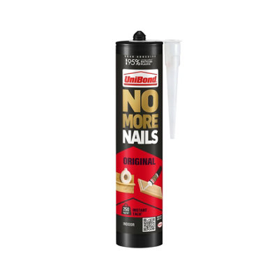 Unibond No More Nails White Not Water Resistant Adhesive 443G, Volume 280Ml