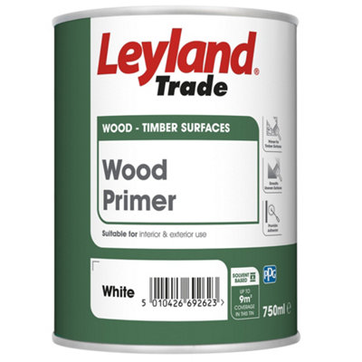 Leyland Trade White Wood Primer, 750Ml Tin