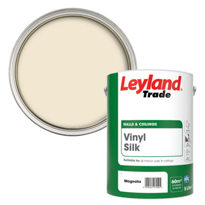 Leyland Trade Magnolia Vinyl Silk Emulsion Paint, 5L