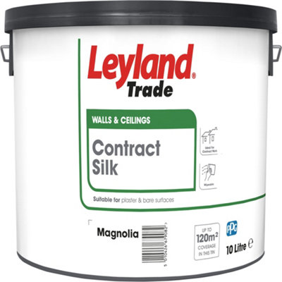 Leyland Trade Contract Magnolia Silk Emulsion Paint, 10L