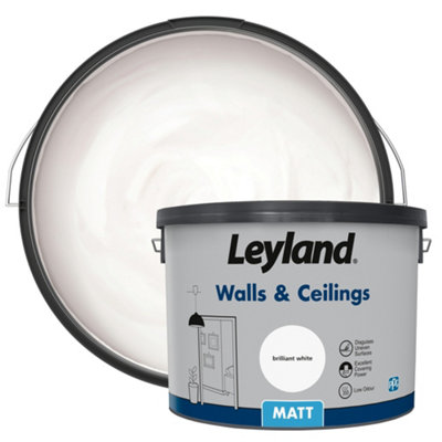 Leyland Pure Brilliant White Matt Emulsion Paint, 10L