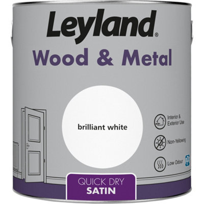Leyland White Satinwood Metal & Wood Paint, 2.5L