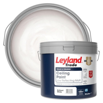 Leyland Trade Brilliant White Matt Wall & Ceiling Emulsion Paint, 10L