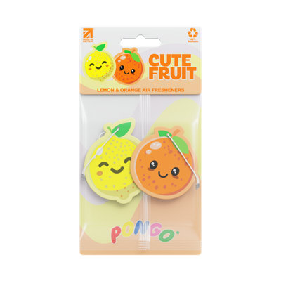 B&Q Pongo Citrus Lemon & Orange Hanging Air Freshener, Pack Of 2