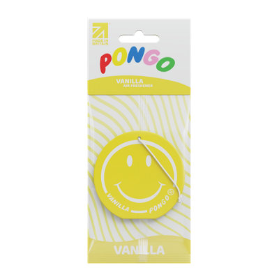 B&Q Pongo Smiley Vanilla Hanging Air Freshener, Pack Of 1