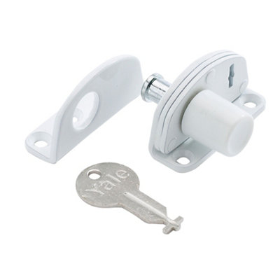 Yale White Metal Sash Window Fastener