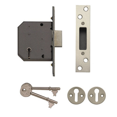 Yale 64Mm Polished Metal 5 Lever Deadlock