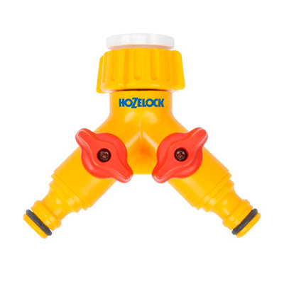 Hozelock Yellow Dual Tap Connector