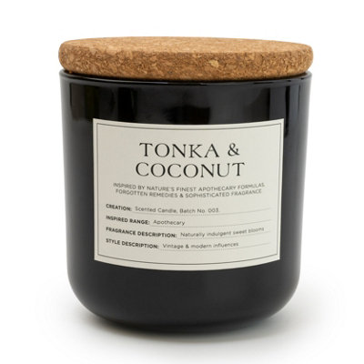 B&Q Apothecary Black Tonka & Coconut Medium Jar Candle