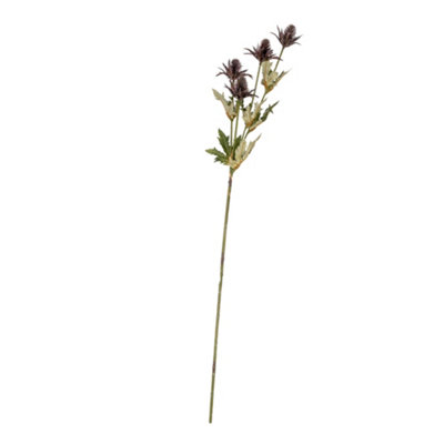 Candlelight Purple Thistle Single Stem Artificial Flower (H) 720Mm