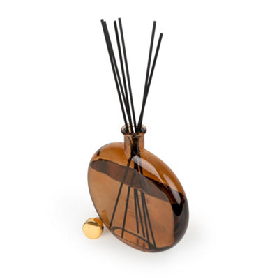 Candlelight Amber Oval Japanese Incense & Amber Reed Diffuser, 500Ml