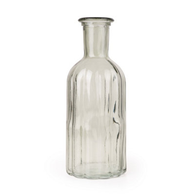 Candlelight Blue Glass Bottle