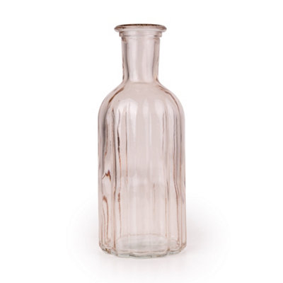 Candlelight Pink Glass Bottle