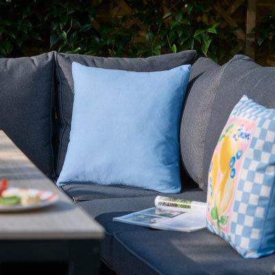 Candlelight Powder Blue Indoor & Outdoor Cushion (W)50Cm