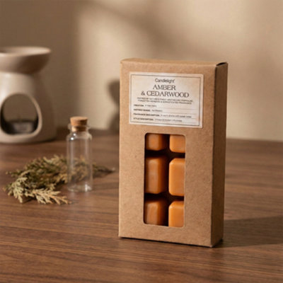 Candlelight Amber Plain Amber & Cedarwood Small Wax Melt