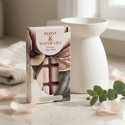 Candlelight Pink Floral Peony & Waterlily Small Wax Melt