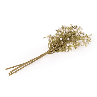 Candlelight White Gypsophila Bunch Artificial Flower (H) 380Mm