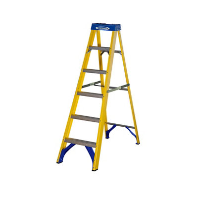 Werner 6 Tread Fibreglass Step Ladder (H)1.67M