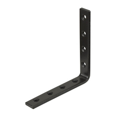 Abru Brown Powder-Coated Steel Heavy Duty Angle Bracket (H)120Mm (W)20Mm (L)120Mm