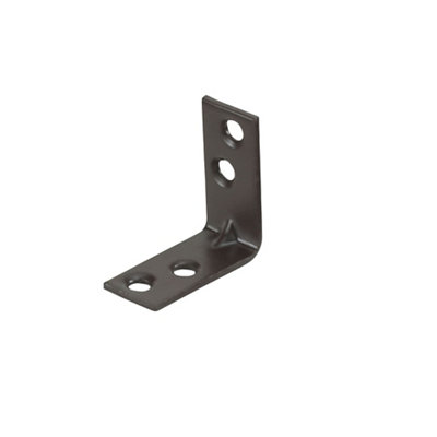 Abru Brown Powder-Coated Steel Light Duty Angle Bracket (H)15Mm (W)30Mm (L)30Mm