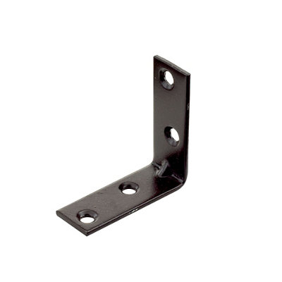 Abru Brown Powder-Coated Steel Light Duty Angle Bracket (H)15Mm (W)40Mm (L)40Mm