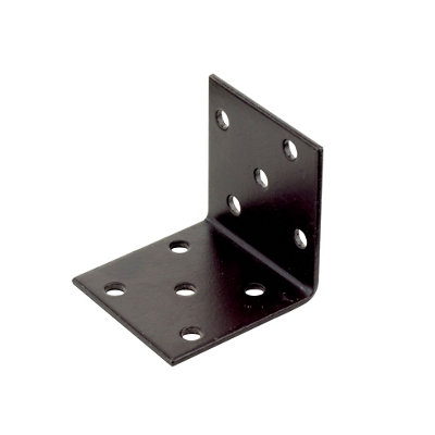 Abru Brown Powder-Coated Steel Mini Angle Bracket (H)40Mm (W)40Mm (L)40Mm