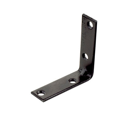 Abru Brown Powder-Coated Steel Light Duty Angle Bracket (H)15Mm (W)50Mm (L)50Mm