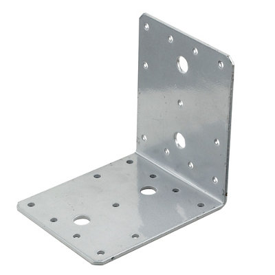 Abru Chrome Effect Powder-Coated Steel Angle Bracket (H)90Mm (W)105Mm (L)105Mm