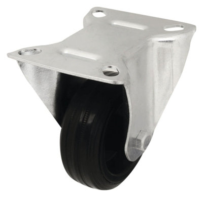 B&Q Unbraked Heavy Duty Fixed Castor Wc43, (Dia)80Mm (H)107Mm (Max. Weight)70Kg