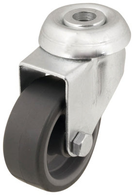 B&Q Unbraked Light Duty Swivel Castor Wc55, (Dia)50.2Mm (H)68.4Mm (Max. Weight)30Kg