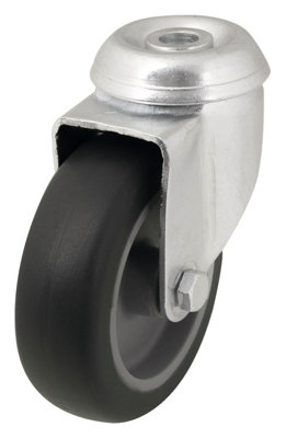 B&Q Unbraked Medium Duty Swivel Castor Wc62, (Dia)76.3Mm (H)98Mm (Max. Weight)55Kg