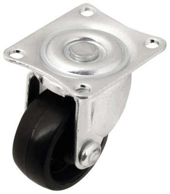 B&Q Unbraked Light Duty Swivel Castor Wc84, (Dia)29.5Mm (H)41Mm (Max. Weight)15Kg