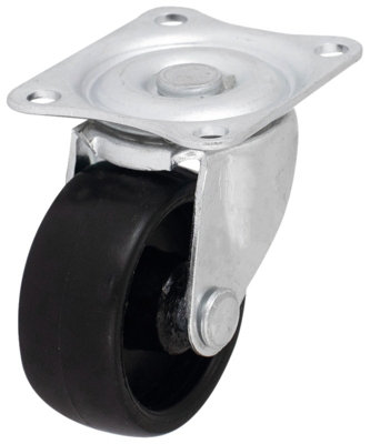 B&Q Unbraked Light Duty Swivel Castor Wc86, (Dia)41Mm (H)51Mm (Max. Weight)20Kg