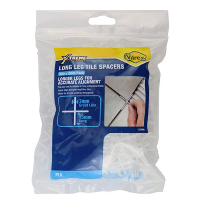 Vitrex Lls2500 Plastic 2Mm Tile Spacer, Pack Of 500