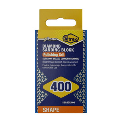 Vitrex Xtreme Diamond Extra Fine 400 Grit Sanding Block
