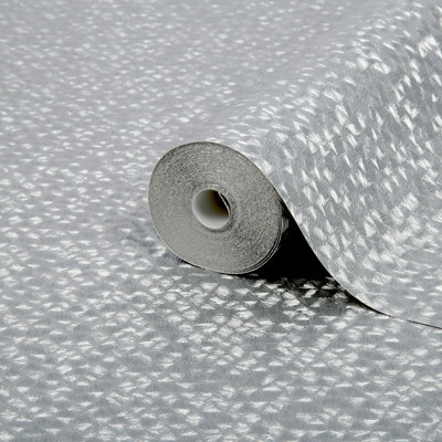 Boutique Minori Silver Effect Embossed Wallpaper