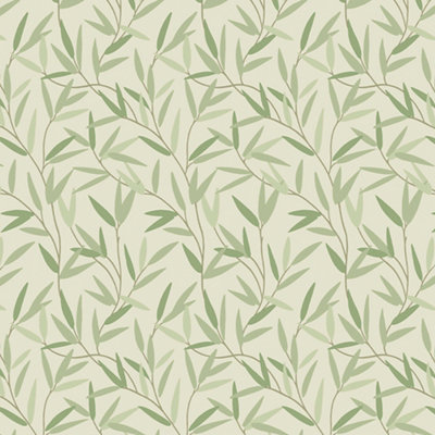 Laura Ashley Willow Hedgerow Leaf Smooth Wallpaper