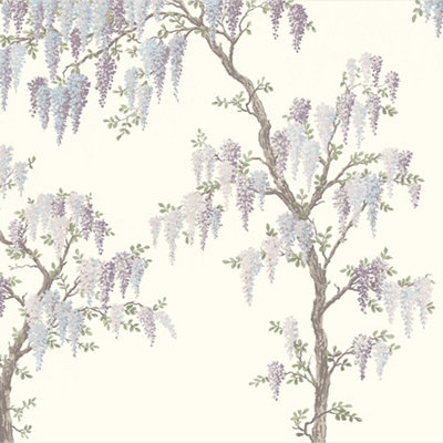 Laura Ashley Pale Iris Wisteria Garden Matt Mural