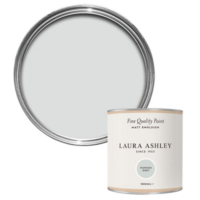 Laura Ashley Powder Grey Matt Emulsion Paint, 100Ml