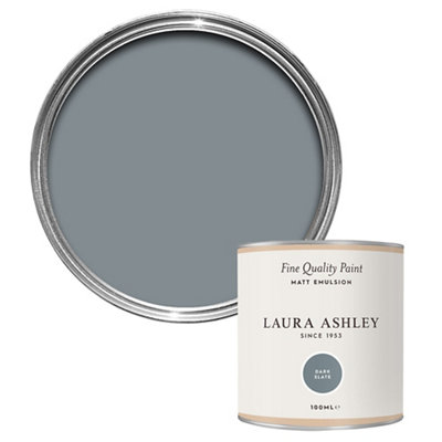Laura Ashley Dark Slate Matt Emulsion Paint, 100Ml