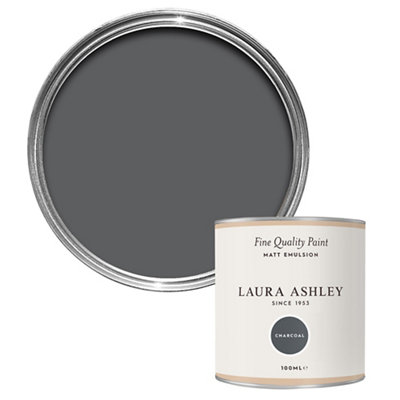 Laura Ashley Charcoal Matt Emulsion Paint, 100Ml