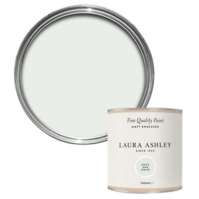 Laura Ashley Duck Egg White Matt Emulsion Paint, 100Ml