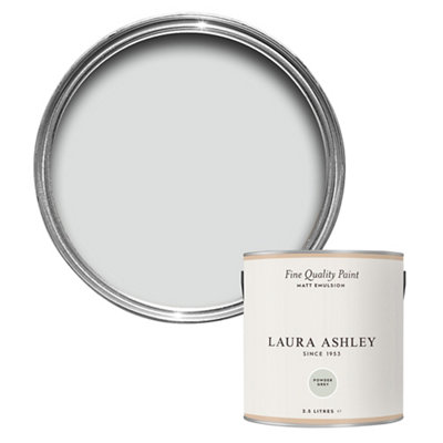 Laura Ashley Powder Grey Matt Emulsion Paint, 2.5L