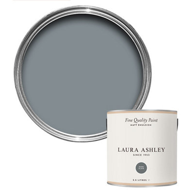 Laura Ashley Dark Slate Matt Emulsion Paint, 2.5L