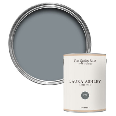 Laura Ashley Dark Slate Matt Emulsion Paint, 5L