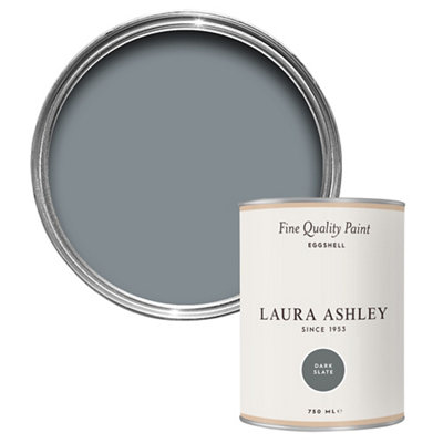 Laura Ashley Dark Slate Eggshell Emulsion Paint, 750Ml