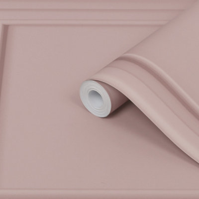 Laura Ashley Redbrook Blush Wood Panel Smooth Wallpaper